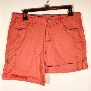 DKNY Jeans Women's 10 Orange Roll Tab Casual Shorts